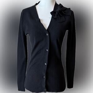 Kate Spade Silk Cardigan Bow Twee Grandmother Preppy Luxury Designer Academia